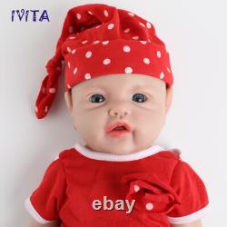 17Reborn Baby Doll Lifelike Cute Girl Newborn Full Body Silicone Toddler Toy