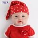 17Reborn Baby Doll Lifelike Cute Girl Newborn Full Body Silicone Toddler Toy