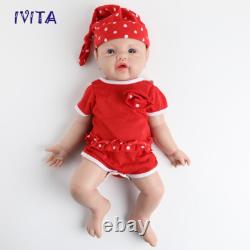17Reborn Baby Doll Lifelike Cute Girl Newborn Full Body Silicone Toddler Toy
