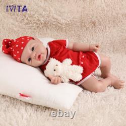 17Reborn Baby Doll Lifelike Cute Girl Newborn Full Body Silicone Toddler Toy