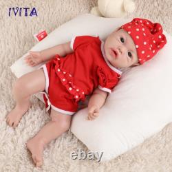 17Reborn Baby Doll Lifelike Cute Girl Newborn Full Body Silicone Toddler Toy