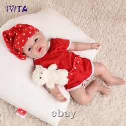 17Reborn Baby Doll Lifelike Cute Girl Newborn Full Body Silicone Toddler Toy