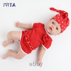 17Reborn Baby Doll Lifelike Cute Girl Newborn Full Body Silicone Toddler Toy