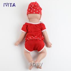 17Reborn Baby Doll Lifelike Cute Girl Newborn Full Body Silicone Toddler Toy