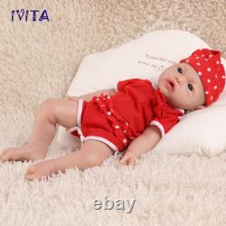 17Reborn Baby Doll Lifelike Cute Girl Newborn Full Body Silicone Toddler Toy