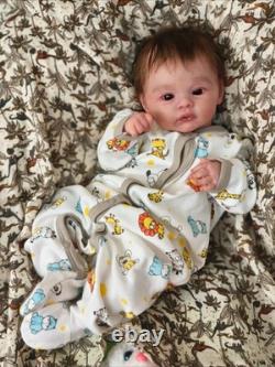 17in Handmade Reborn Baby Doll Rooted Mohair Realistic Girl Boy Newborn Toy GIFT
