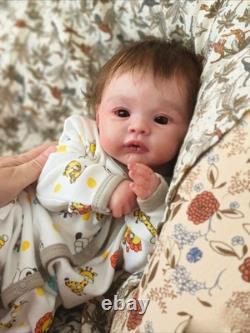 17in Handmade Reborn Baby Doll Rooted Mohair Realistic Girl Boy Newborn Toy GIFT