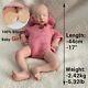 17in Realistic Full Body Silicone Reborn Baby Girl Doll Waterproof Lifelike Gift