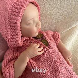 17in Realistic Full Body Silicone Reborn Baby Girl Doll Waterproof Lifelike Gift