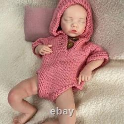 17in Realistic Full Body Silicone Reborn Baby Girl Doll Waterproof Lifelike Gift