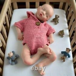 17in Realistic Full Body Silicone Reborn Baby Girl Doll Waterproof Lifelike Gift