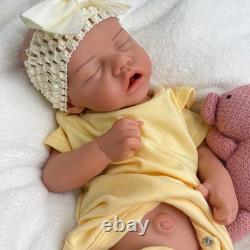 18.1'' Lifelike full silicone reborn baby doll girl doll toys gift handmade