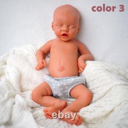18.1'' Lifelike full silicone reborn baby doll girl doll toys gift handmade