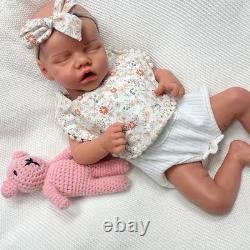 18.1'' Lifelike full silicone reborn baby doll girl doll toys gift handmade