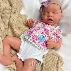18.1'' Lifelike full silicone reborn baby doll girl doll toys gift handmade
