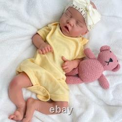 18.1'' Lifelike full silicone reborn baby doll girl doll toys gift handmade