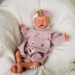 18.11 Inch Floppy Silicone Newborn Baby Girl Soft Body Silicone Reborn Doll