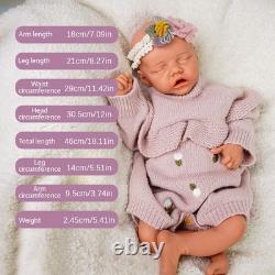 18.11 Inch Floppy Silicone Newborn Baby Girl Soft Body Silicone Reborn Doll