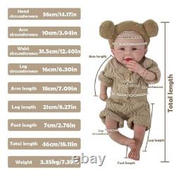 18.11'' solid silicone doll silicone reborn doll silicone girl doll toys gifts