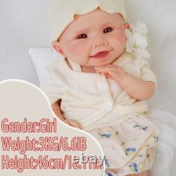 18.11'' solid silicone doll silicone reborn doll silicone girl doll toys gifts