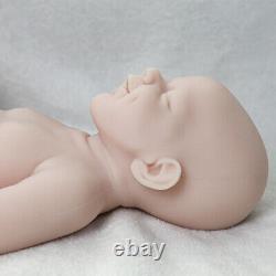 18.5 Full Body Platinum Silicone Doll Reborn Baby Dolls Girl Doll DIY Unpainted