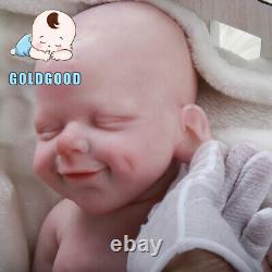 18.5 Full Body Platinum Silicone Reborn Baby Dolls Reborn BOY Doll 6.83lb Baby