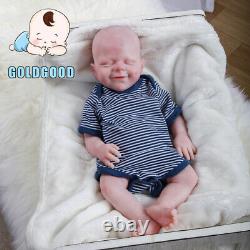 18.5 Full Body Platinum Silicone Reborn Baby Dolls Reborn BOY Doll 6.83lb Baby