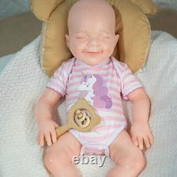18.5 Full Body Solid Silicone Doll Reborn Baby Dolls Newborn Baby Cute Girl Hot