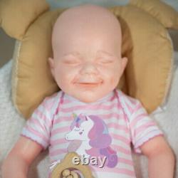 18.5 Full Body Solid Silicone Doll Reborn Baby Dolls Newborn Baby Cute Girl Hot