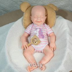 18.5 Full Body Solid Silicone Doll Reborn Baby Dolls Newborn Baby Cute Girl Hot