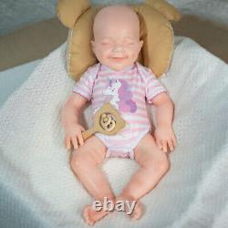 18.5 Full Body Solid Silicone Doll Reborn Baby Dolls Newborn Baby Cute Girl Hot