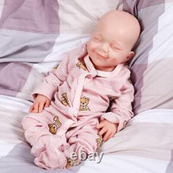 18.5 Full Body Solid Silicone Doll Reborn Baby Dolls Newborn Baby Cute Girl Hot