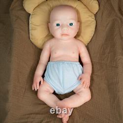 18.5 Newborn BOY Full Body Platinum Silicone Doll Reborn Baby Dolls Hot Sales