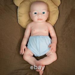 18.5 Newborn BOY Full Body Platinum Silicone Doll Reborn Baby Dolls Hot Sales