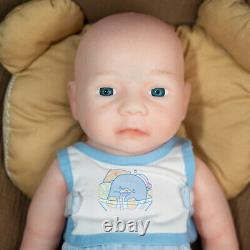 18.5 Newborn BOY Full Body Platinum Silicone Doll Reborn Baby Dolls Hot Sales