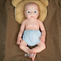 18.5 Newborn BOY Full Body Platinum Silicone Doll Reborn Baby Dolls Hot Sales