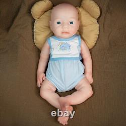 18.5 Newborn BOY Full Body Platinum Silicone Doll Reborn Baby Dolls Hot Sales