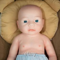 18.5 Newborn BOY Full Body Platinum Silicone Doll Reborn Baby Dolls Hot Sales