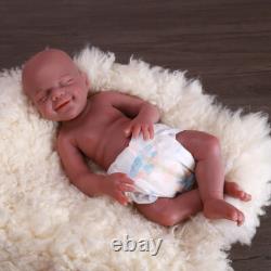 18.5 Newborn Girl Reborn Baby Dolls Full Body Silicone Doll PlaysetsBrown Skin