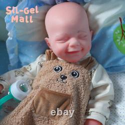 18.5 Platinum Silicone Doll 3.16kg Reborn Baby Dolls Soft Silicone Body BoyDoll