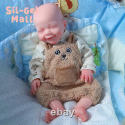 18.5 Platinum Silicone Doll 3.16kg Reborn Baby Dolls Soft Silicone Body BoyDoll