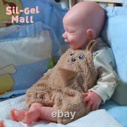 18.5 Platinum Silicone Doll 3.16kg Reborn Baby Dolls Soft Silicone Body BoyDoll