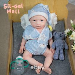 18.5'' Reborn Baby Dolls Adorable Newborn Girl Platinum Silicone Baby Doll US