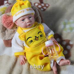 18.5 Reborn Baby Dolls FULL BODY SILICONE BABY GIRL DOLL Can Drink Water&Pee US