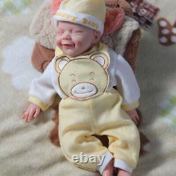 18.5 Reborn Baby Dolls Platinum Silicone Baby Girl Dolls with Drink-Wet System