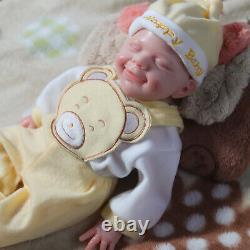 18.5 Reborn Baby Dolls Platinum Silicone Baby Girl Dolls with Drink-Wet System