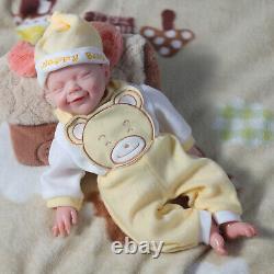 18.5 Reborn Baby Dolls Platinum Silicone Baby Girl Dolls with Drink-Wet System