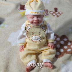 18.5 Reborn Baby Dolls Platinum Silicone Baby Girl Dolls with Drink-Wet System