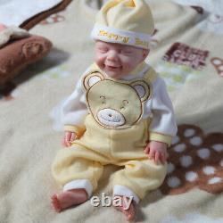 18.5 Reborn Baby Dolls Platinum Silicone Baby Girl Dolls with Drink-Wet System