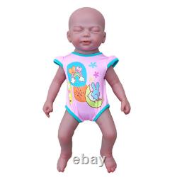 18.5 Reborn Doll Newborn Girl Full Body Silicone Brown, Baby Handmade Ideal Toy